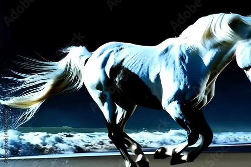 horse on the beach