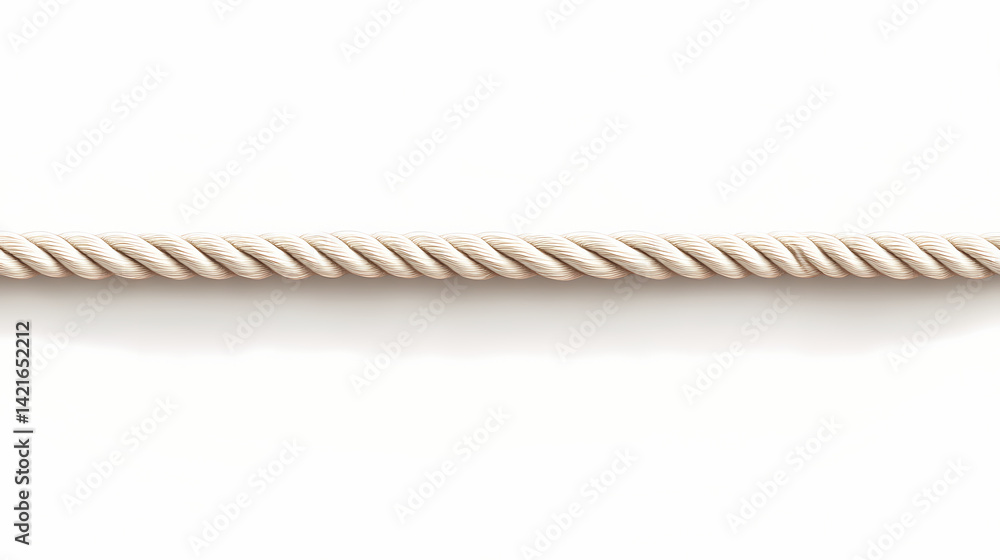 Thin beige rope stretched horizontally across the image, isolated on a white background. simple, clean layout. concept of minimalism or design elements. Heavenforged Thread. Illustration Thin beige rope stretched horizontally across the image, isolated on a white background. simple, clean layout. concept of minimalism or design elements. Heavenforged Thread. Illustration