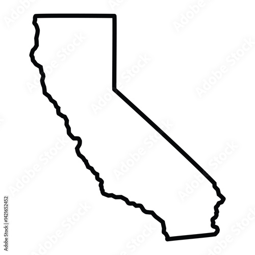 California State Outline Vector Map