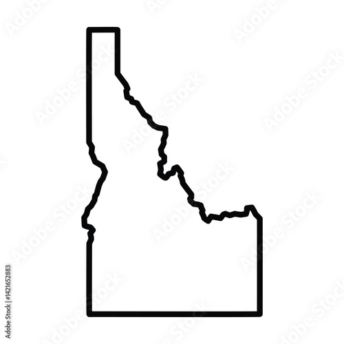 Idaho State Outline Vector Map