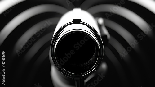 Classic James Bond 007 Gun Barrel Effect - Stunning 3D Illustration