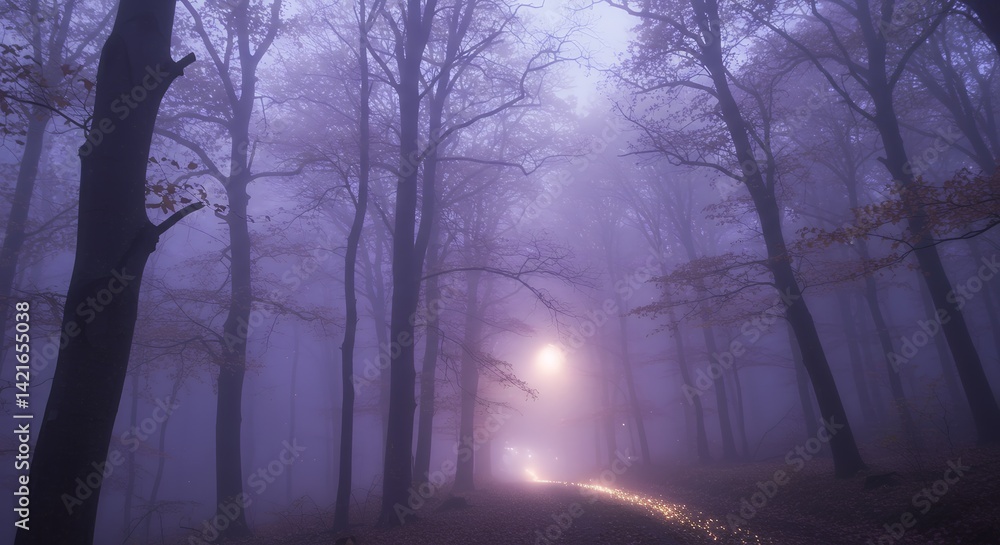 Forest Path in Misty Light Forest Path in Misty Light