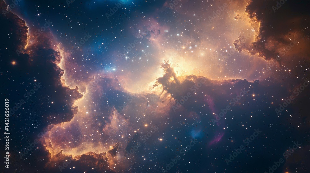 Endless Nebula Galaxy Background Abstract Outer Space Visualization by Generative AI Endless Nebula Galaxy Background Abstract Outer Space Visualization by Generative AI
