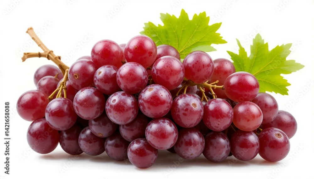 red grapes isolated on white red grapes isolated on white