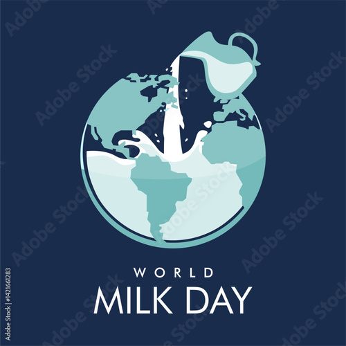 vector world milk day background template