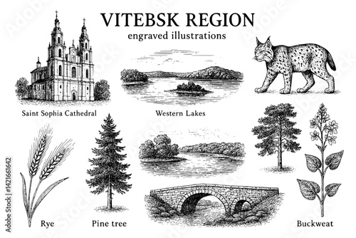 Discovering the charm of Vitebsk region through engravings of nature and architecture