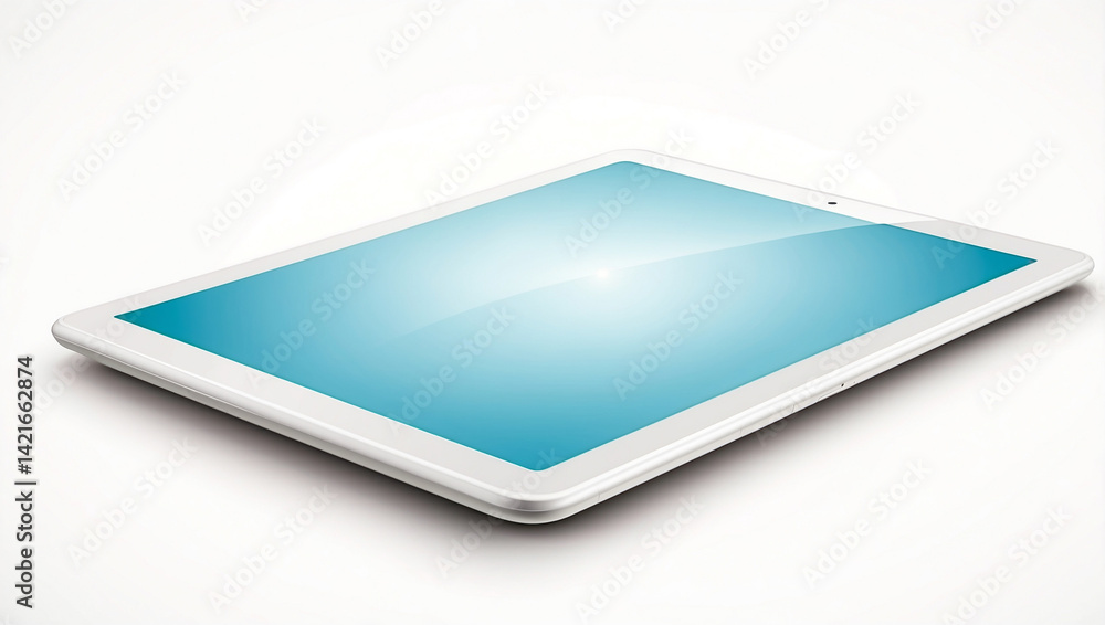 Sleek White Tablet Isolated on White Background for Modern Tech Sleek White Tablet Isolated on White Background for Modern Tech