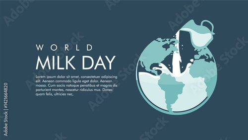 vector world milk day background template