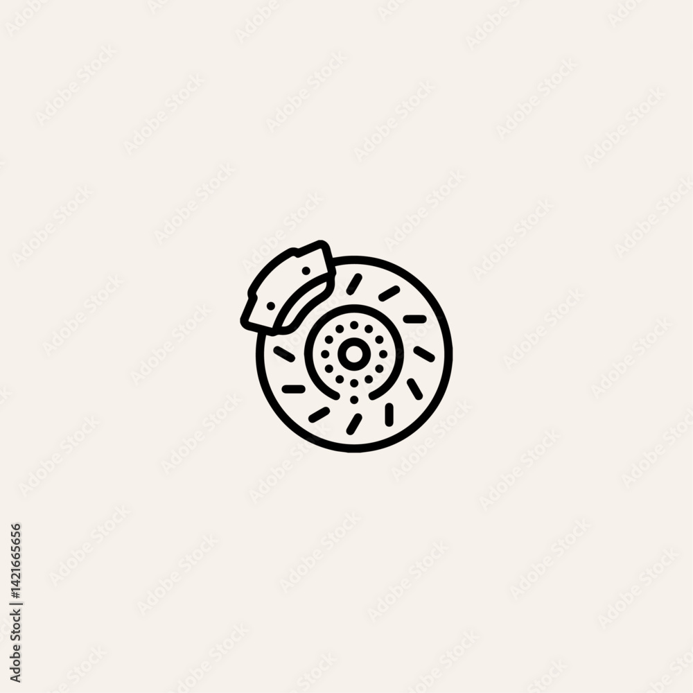Disc break icon flat vector design Disc break icon flat vector design