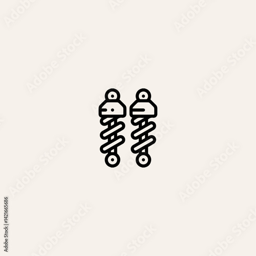 Shock breaker icon flat vector design