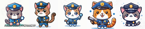 Vector of a cat police officer.