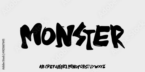 Creative Hand Drawn Uppercase. Street Art Classic Lettering Fashion Designs Typography modern serif decorative vintage concept