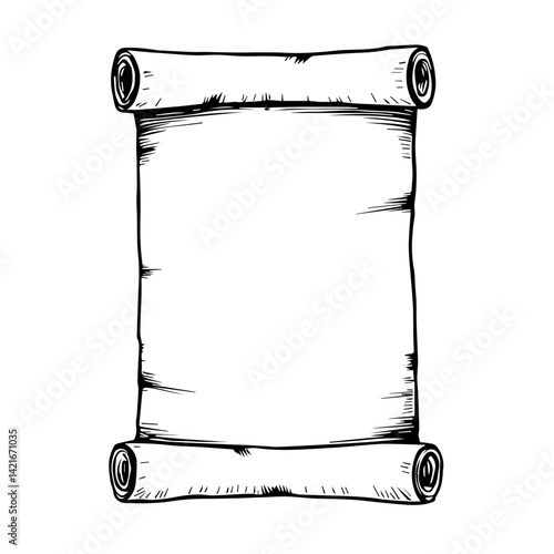 Vintage Blank Scroll Illustration for Image Query 