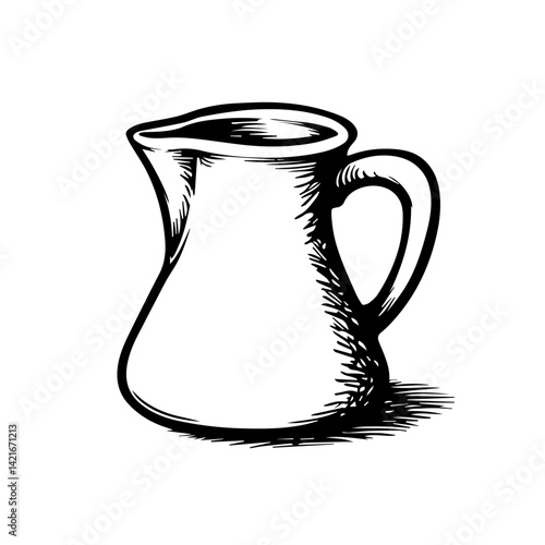 Vintage pitcher illustration on a white background  