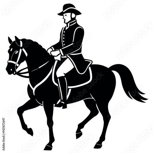 Toussaint-Louverture-riding-a-horse-outline 