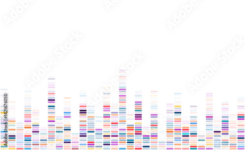 Obraz na płótnie Dna test infographic. Genome sequence map. w salonie