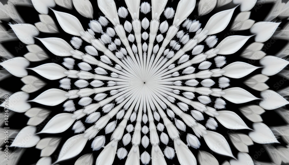 Fototapeta premium Floral mandala design creation digital art abstract pattern colorful environment top view symmetry concept for visual inspiration