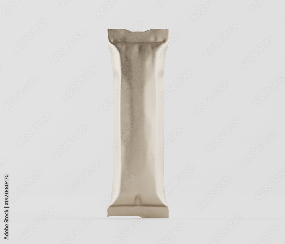 Stick packaging for sugar or salt 3D render illustration Stick packaging for sugar or salt 3D render illustration