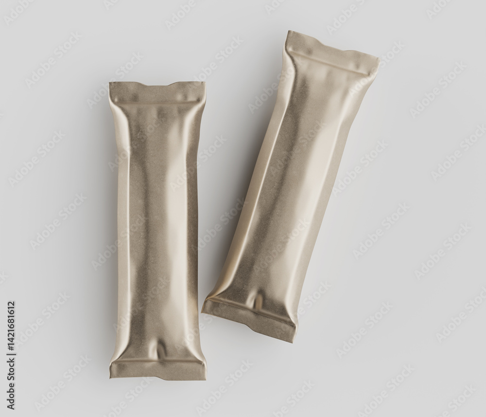 Stick packaging for sugar or salt 3D render illustration Stick packaging for sugar or salt 3D render illustration