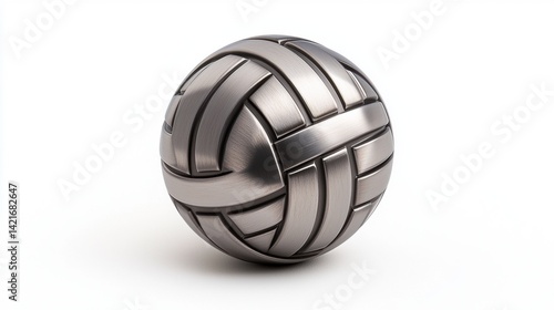silver ball isolated on white