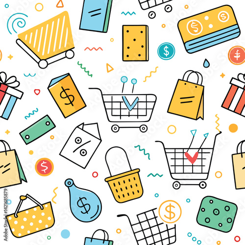Colorful Shopping Pattern