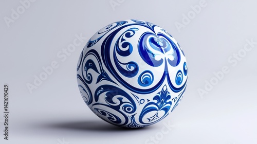 easter egg with blue background