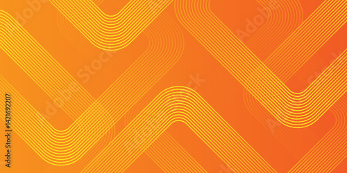 Abstract orange gradient geometric shape futuristic background. geometry shine and layer element vector for presentation design. Suit for business, corporate, institution, party, festive, seminar.