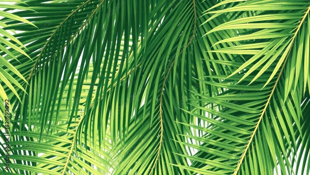 Obraz premium green palm leaf background
