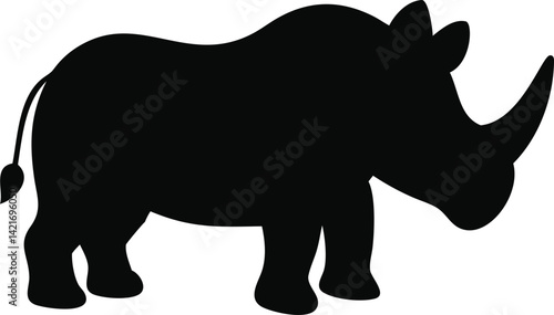 Rhinoceros line art 