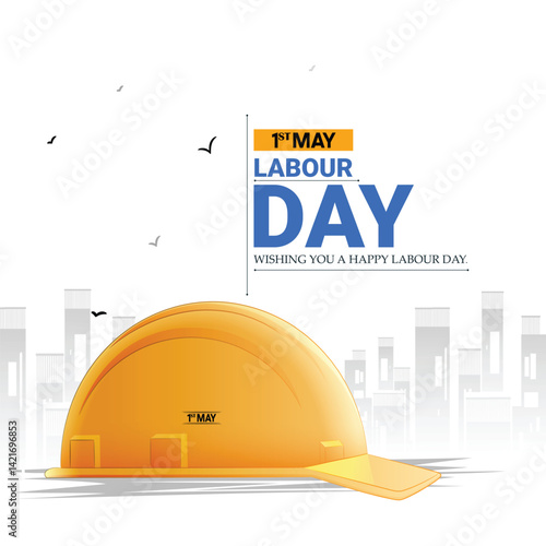 Happy Labour Day celebration Vector poster illustration 1st May International Labour Day.
