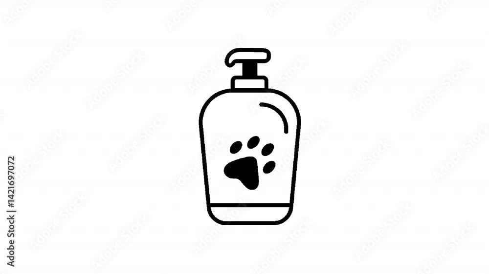 Pet Shampoo Animation Icon Pet Shampoo Animation Icon
