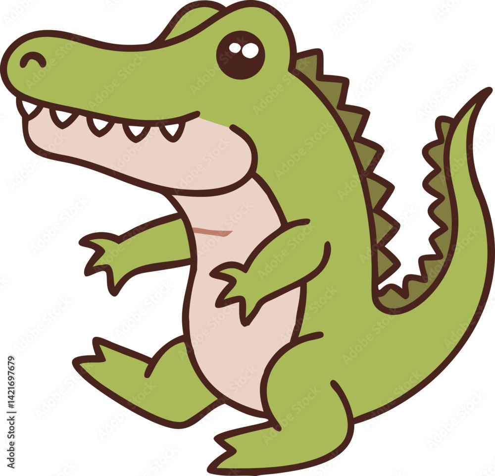 Fototapeta premium Crocodile line art