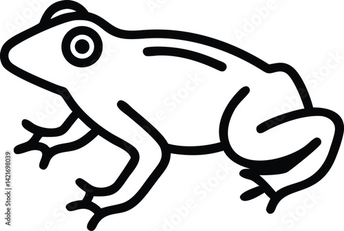 Bullfrog line art 