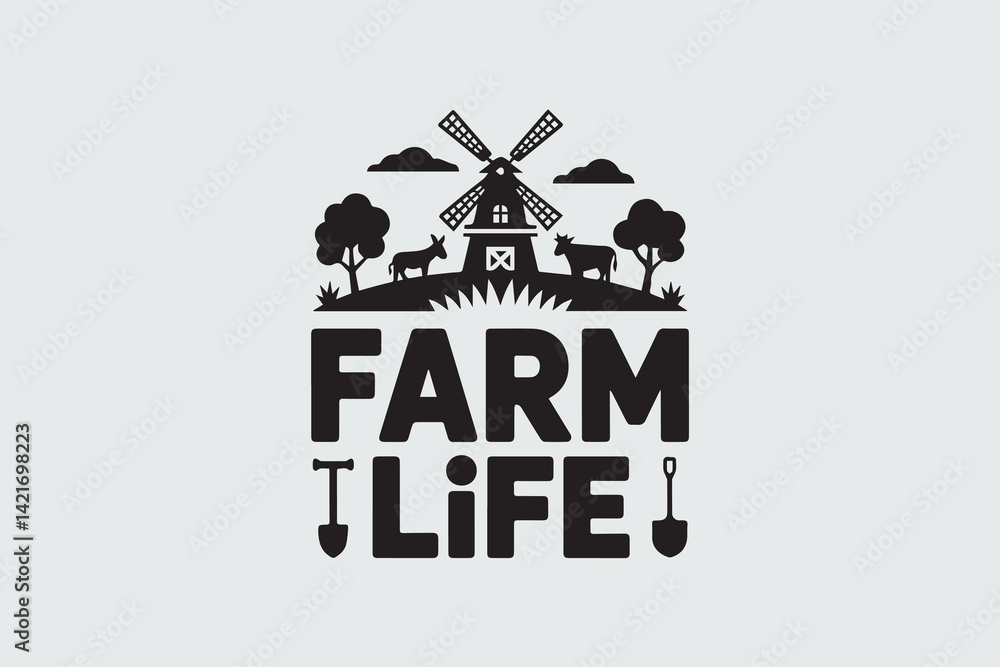 Fototapeta premium farm life illustration vector
