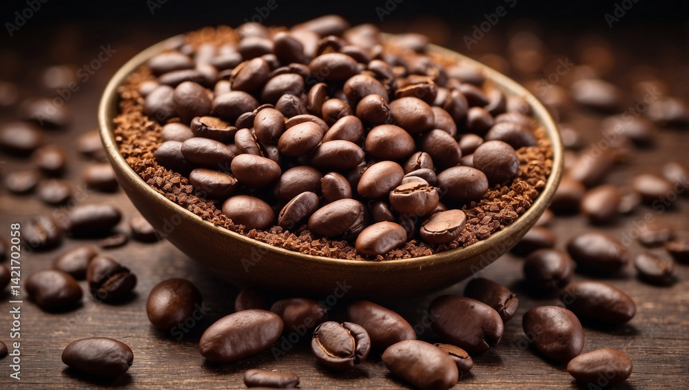 Fototapeta premium Big Delicious Coffee Beans for Brewing the Perfect Cup