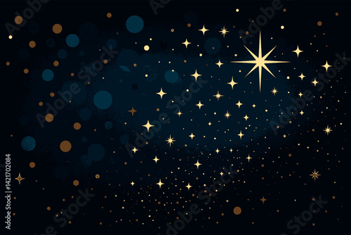 Glitter vintage lights banner background. gold and blue. de-focused. Dark Blue Glitter Background for Christmas, New Year or Special Occasion.. Blue monday banner.