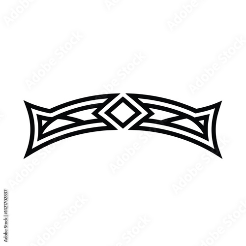 whale tail wave ornament with minimalist movement