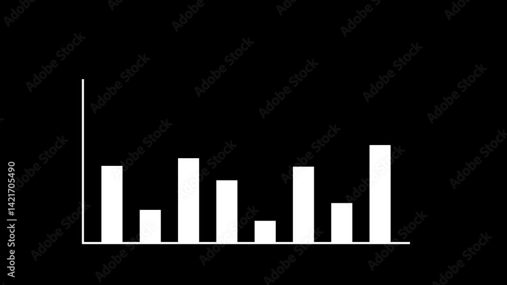 Looping video of business graph bar fluctuation animation infographic transparent background. Infographic element 4k resolution rgb alpha channel prores Looping video of business graph bar fluctuation animation infographic transparent background. Infographic element 4k resolution rgb alpha channel prores
