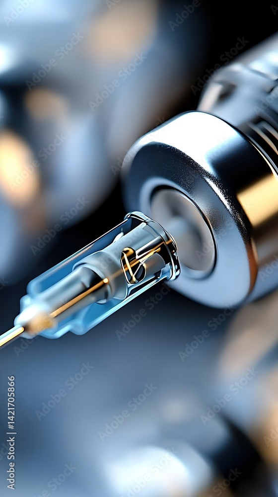 Close-up of Syringe and Vial: Medical Healthcare Banner Close-up of Syringe and Vial: Medical Healthcare Banner