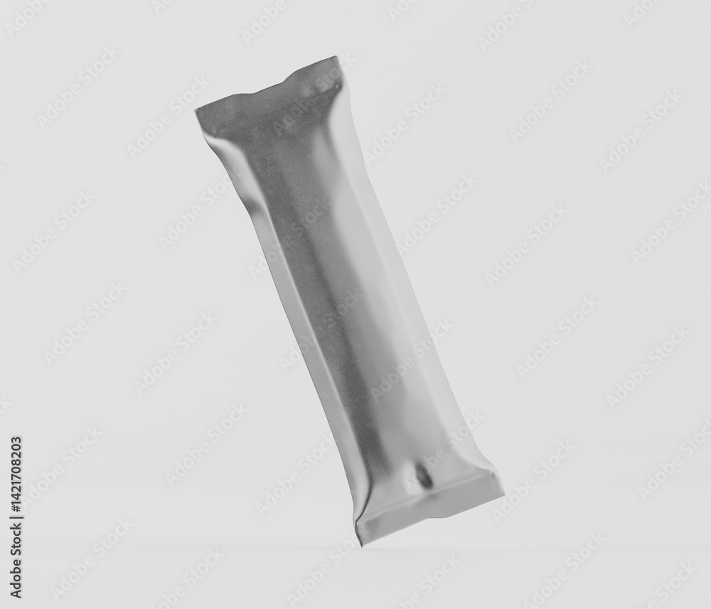 Stick packaging for sugar or salt 3D render illustration Stick packaging for sugar or salt 3D render illustration
