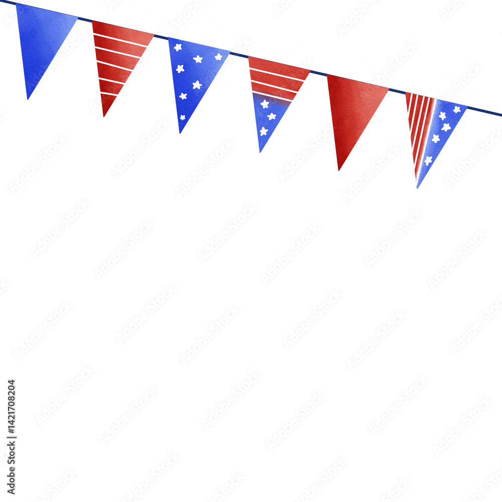 Obraz premium 4th of july independence day, flag