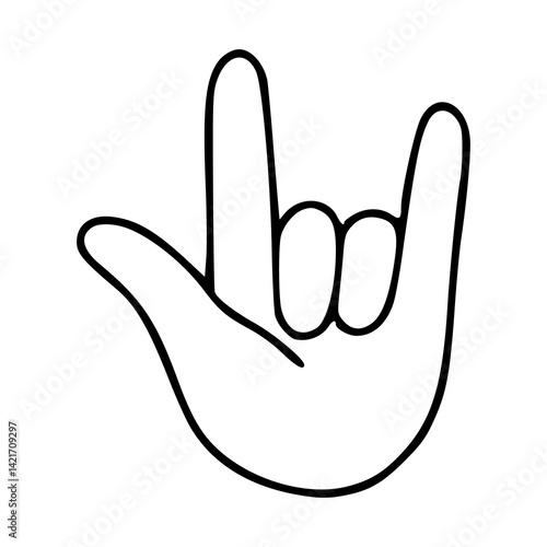 i love you hand sign vector illustration