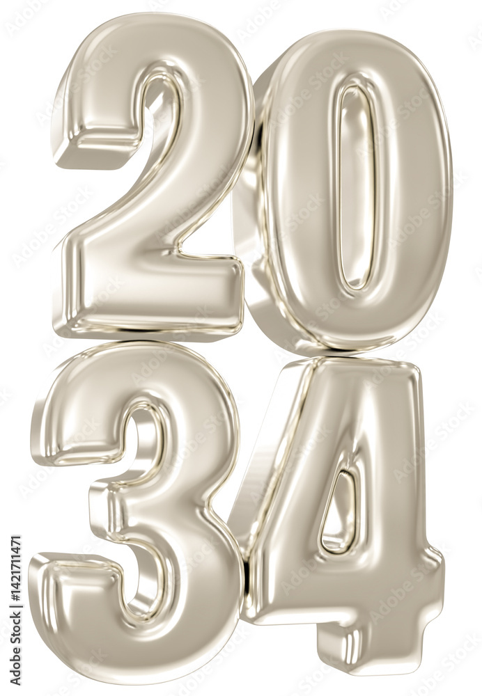 Happy New Year, Number 2035 Gold 3d Render Happy New Year, Number 2035 Gold 3d Render