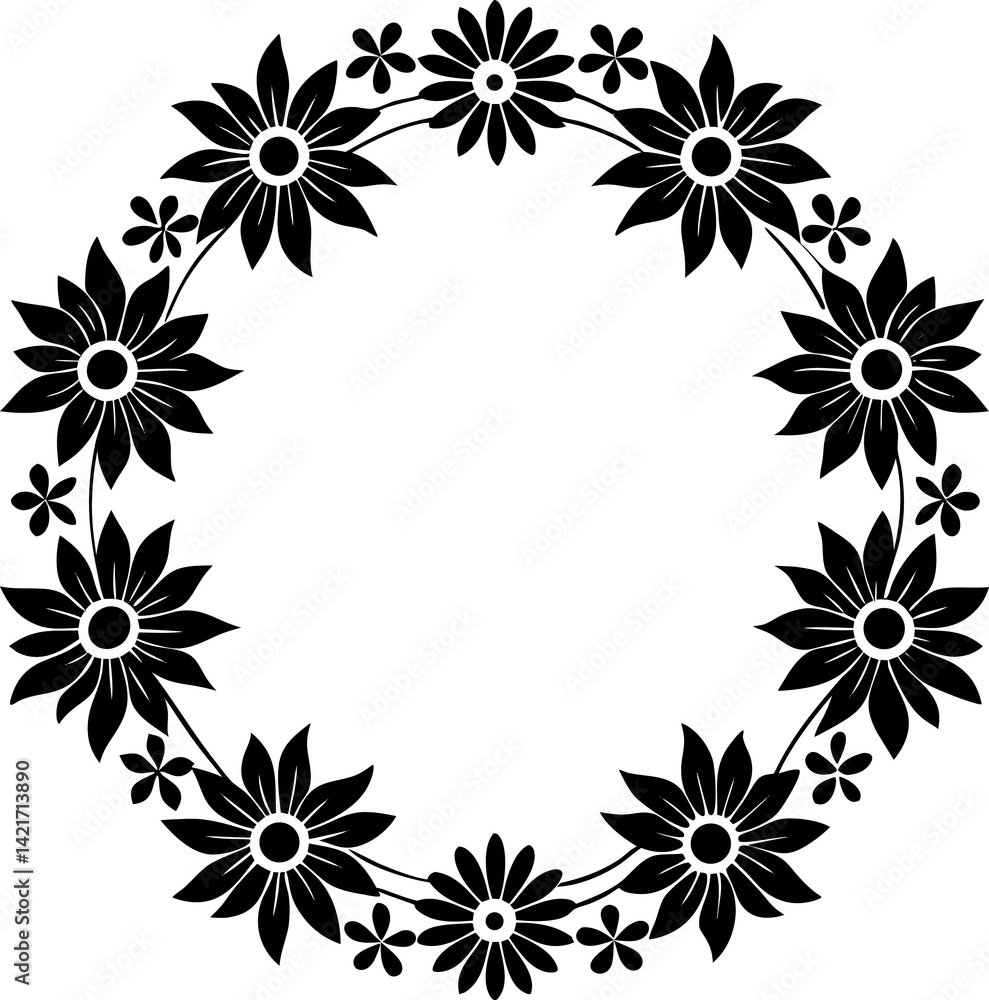 abstract floral frame with flowers abstract floral frame with flowers