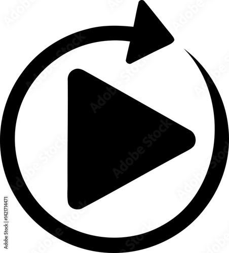 black next forward icon minimalist vector symbol circular design
Play and Rewind Icon