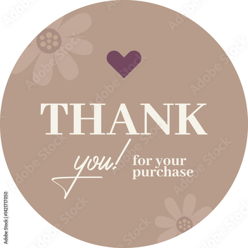 Elegant Thank You Round Labels for Custom Packaging