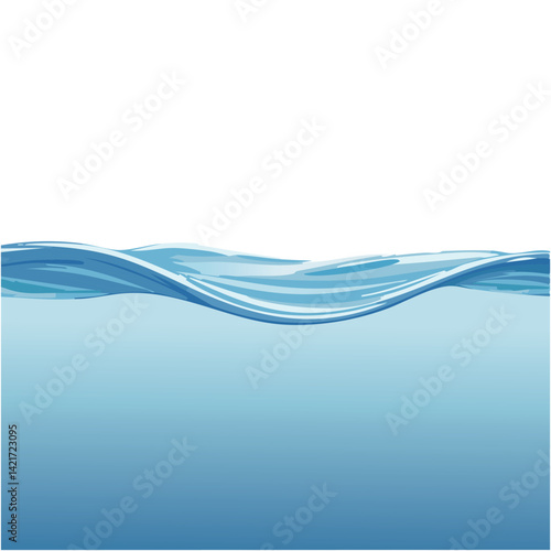 シンプルな青い水面の背景素材