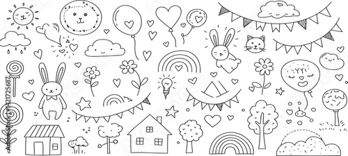Comic cartoon effect smoke, boom element set. Comic speech bubble, boom burst, explosive smoke, line speed cartoon vector icon. 