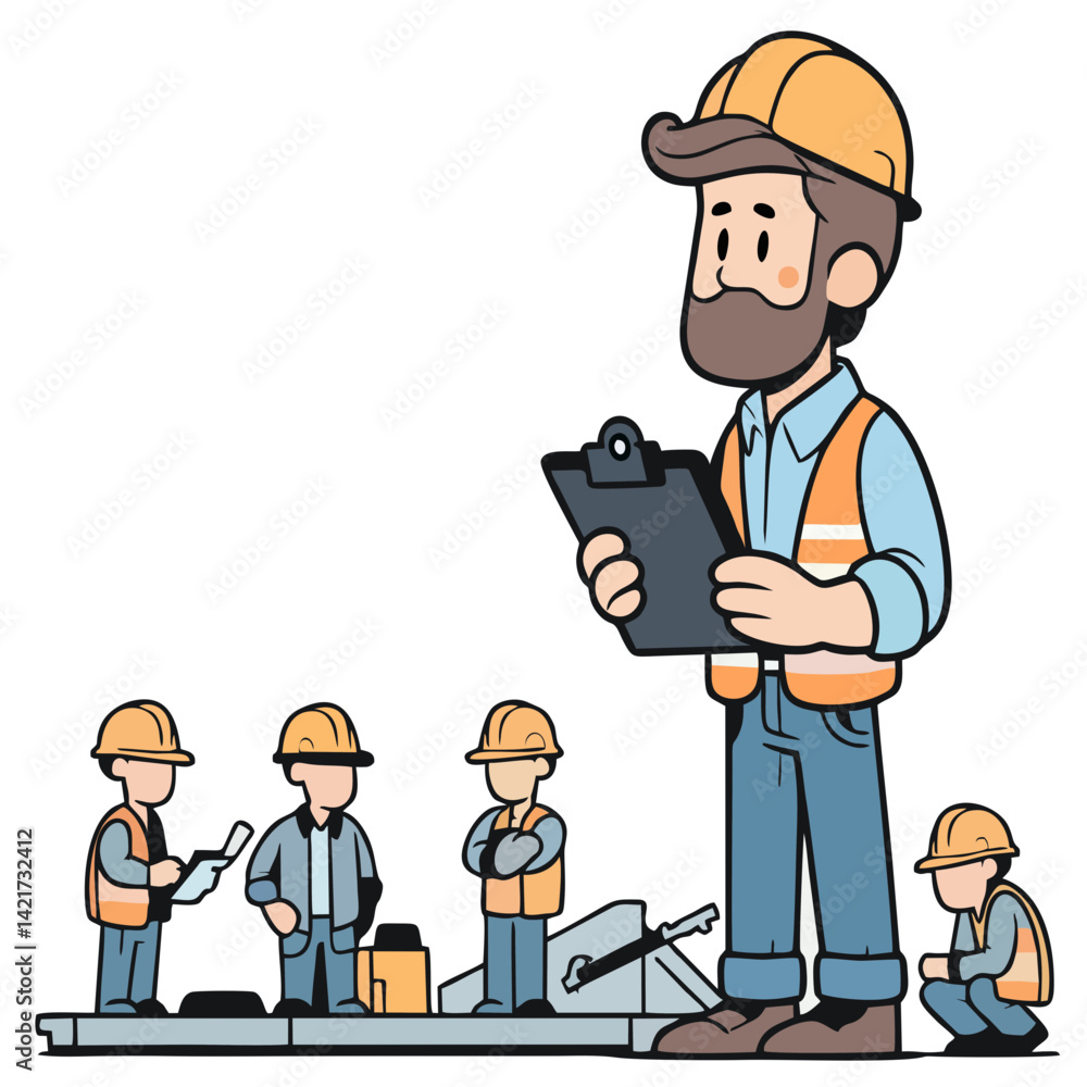 Building Together with Safety and Teamwork illustration
Building Together with Safety and Teamwork illustration