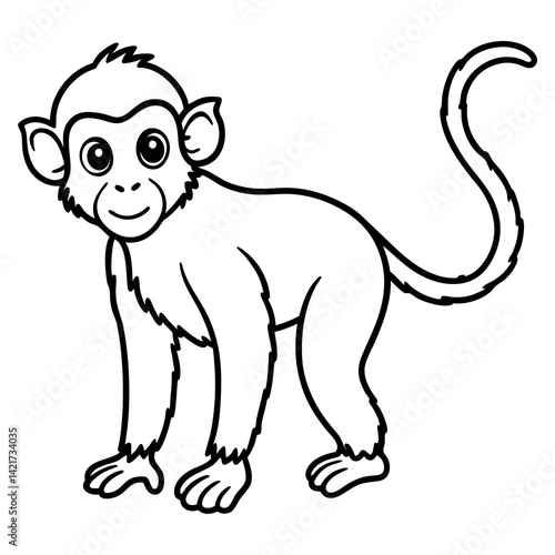 Canvas Print a nice monkey line art picture